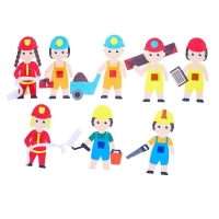 Бизиборд на стену из фетра &laquo;Профессии&raquo; 25 деталей на липучке, размер поля &mdash; 105 &times; 75 см