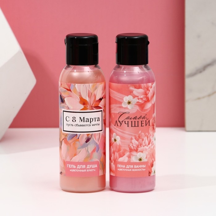 Подарочный набор косметики &laquo;Пусть сбываются мечты!&raquo;, гель для душа 100 мл и пена для ванны 100 мл, ЧИСТОЕ СЧАСТЬЕ