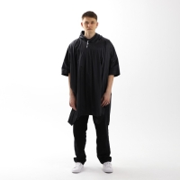 Дождевик взрослый пончо &laquo;Не плащ по пустякам&raquo;, оверсайз, 44-52, 97 х 120 см, цвет чёрный