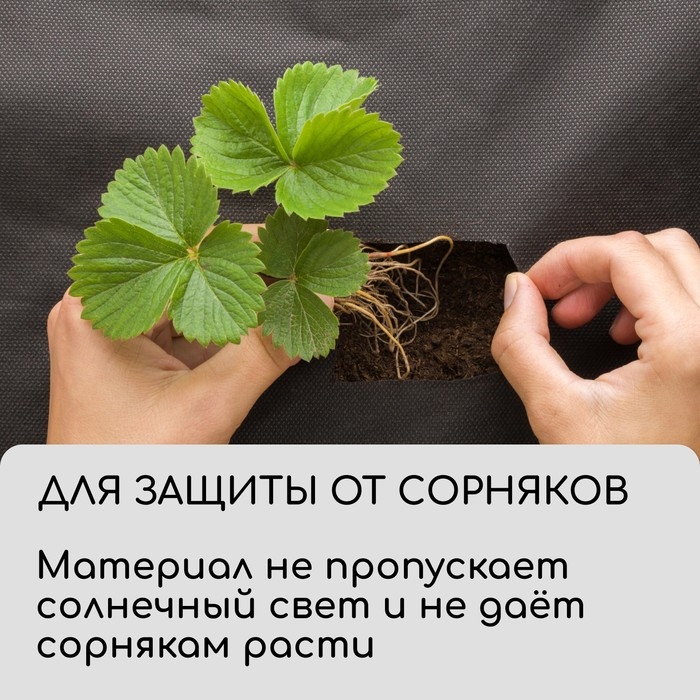 Материал для ландшафтных работ, 20 &times; 0,8 м, плотность 120 г/м&sup2;, спанбонд с УФ-стабилизатором, чёрный, Greengo, Эконом 30%