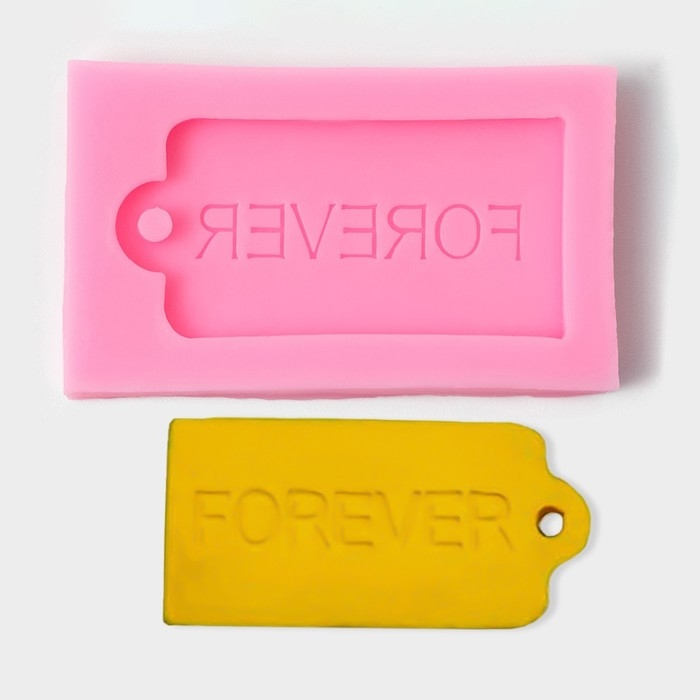 Молд &laquo;Навсегда&raquo; силикон,, 6&times;3,5&times;0,8 см, цвет розовый