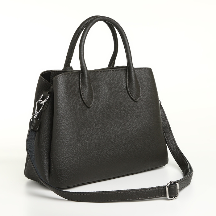 Сумка женская на молнии TEXTURA, средний размер, цвет тёмно-серый