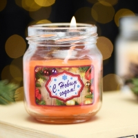 Ароматическая свеча в банке "Мандарин", 6,4х6 см Ароматическая свеча в банке "Мандарин", 6,4х6 см