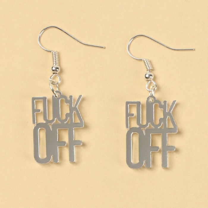 Серьги &laquo;OFF&raquo;, 6 х 9 см