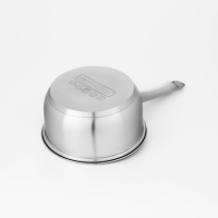 Ковш из нержавеющей стали Доляна &laquo;Гретте&raquo;, 1,5 л, d=16 см, с крышкой, металлическая ручка, индукция