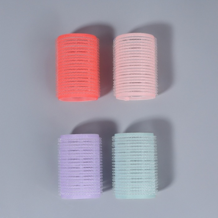 Бигуди &laquo;Липучка&raquo;, d = 4 см, 6 см, 3 шт, цвет МИКС