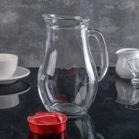 Кувшин стеклянный стеклянный Bistro, 1 л, цвет крышки красный