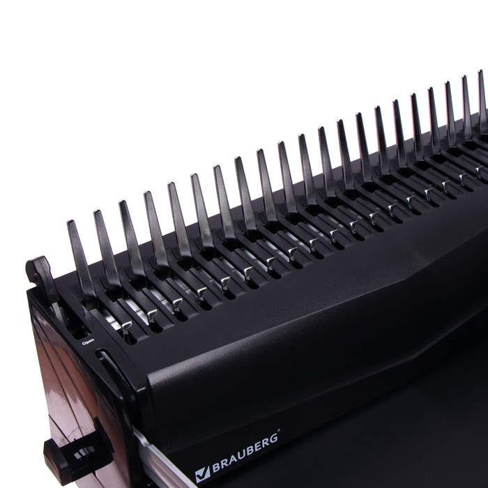 Брошюровщик для пластиковой пружины, перфорация до 12 листов, переплетение до 450 листов, BRAUBERG B12 530959