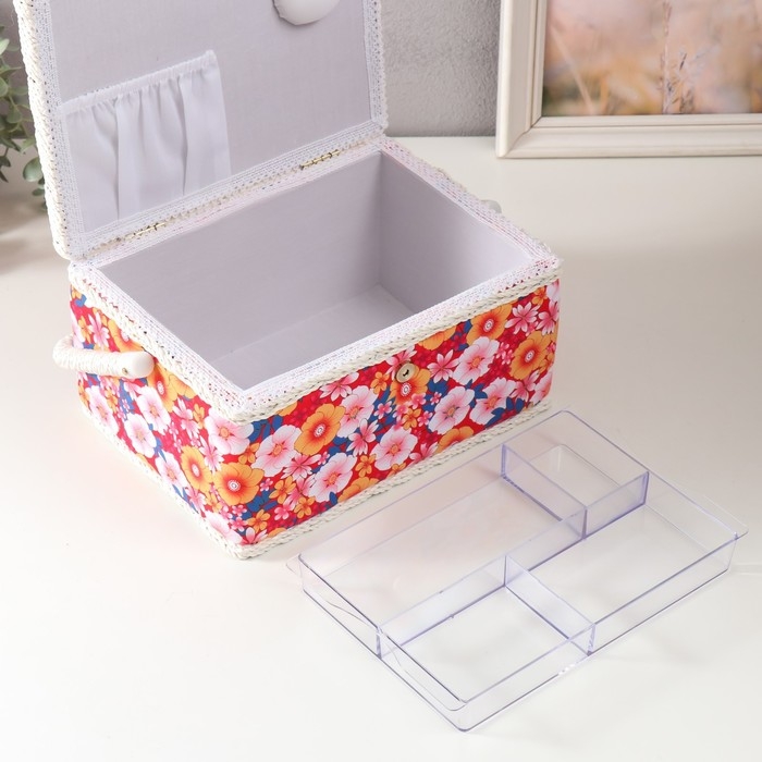 Шкатулка для рукоделия "Японский сад" 19х26х14,5 см