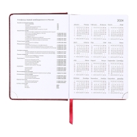 Ежедневник датированный 2025 B6 168 листов, deVENTE. Wild, твердая обложка кожзам с поролоном, перфорация, ляссе, блок 70, бордо