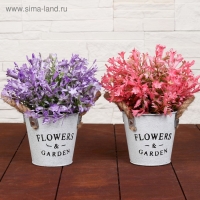 Бонсай в горшке "Садовый рай" колокольчики, 11х20 см, микс