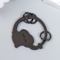 Брелок-ключница металл "Слонёнок пускает фонтан" 4,5х4,4 см