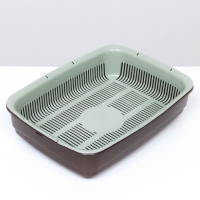 Лоток большой с сеткой Atlantis "Стандарт", 42 х 31 х 10 см, шоколад