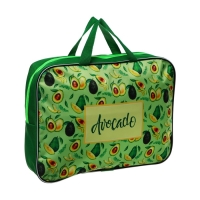 Папка с ручками текстильная А4, 350 х 270 х 70 мм, Calligrata "Авокадо"