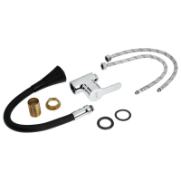 Смеситель для кухни ZEIN Z2076F, силиконовый излив, картридж 35 мм, латунь, черный/хром