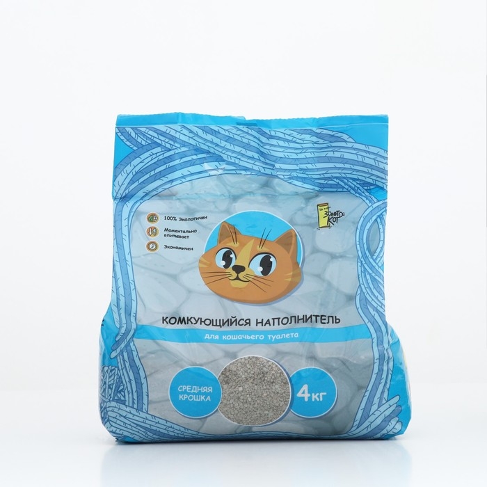 Наполнитель минеральный комкующийся &laquo;Золотой кот&raquo;, 5 л