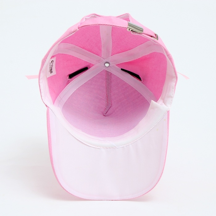 Кепка детская для девочки "Кошечка" с ушками, цвет розовый, р-р 52-54, 5-7 лет