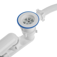 Сифон для ванны ORIO А-6008, 1 1/2 х 40 мм, пластик. решетка d=70 мм, с трубой 40х40 мм