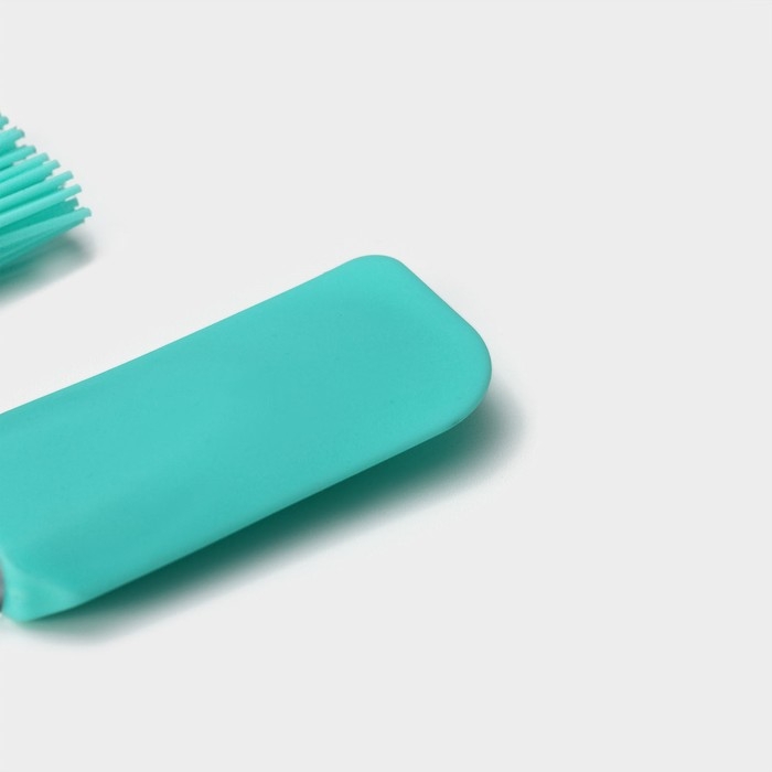 Набор для выпечки Доляна &laquo;Лёд&raquo;, 2 предмета: лопатка 18,5 см, кисть 16,5 см, цвет бирюзовый