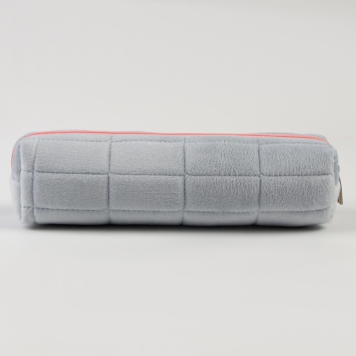 Пенал школьный мягкий, 21х8 см, плюш, голубой цвет