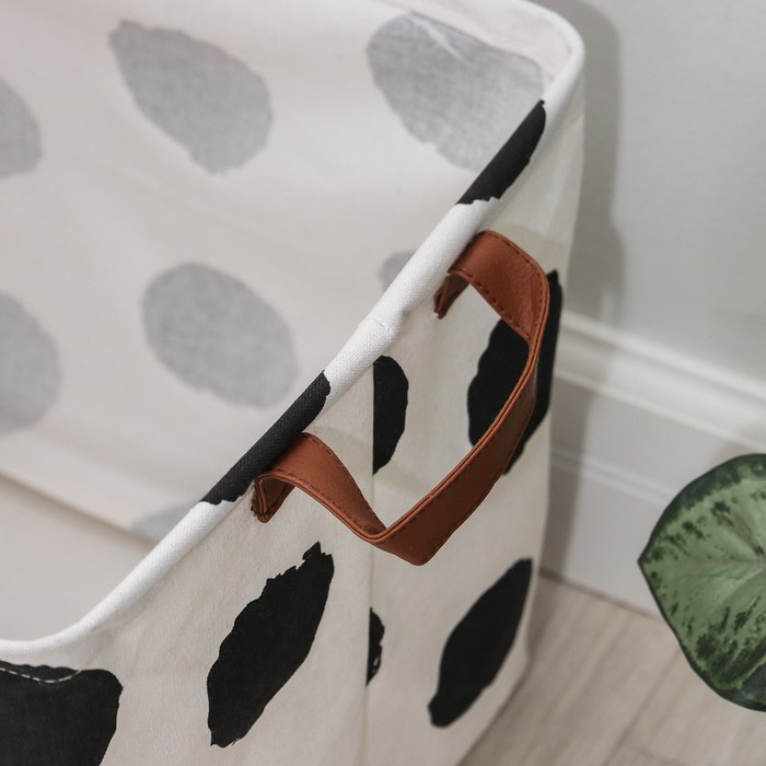 Корзина для хранения &laquo;Далматин&raquo;, 33&times;33&times;31 см, цвет чёрно-белый