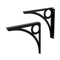 Кронштейн DECOR, 245х245, 2 шт, цвет черный Кронштейн DECOR, 245х245, 2 шт, цвет черный