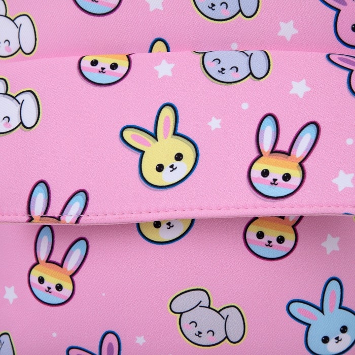 Рюкзак детский для девочки текстильный &laquo;Зайчики&raquo;, 27х23&times;10 см