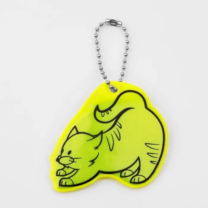 Светоотражающий элемент &laquo;Кот потягушки&raquo;, двусторонний, 5.9&times;6 см, МИКС