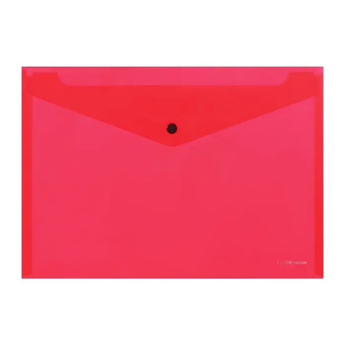 Папка-конверт на кнопке А4, 140 мкм, ErichKrause Fizzy Classic, непрозрачный, тиснение, микс