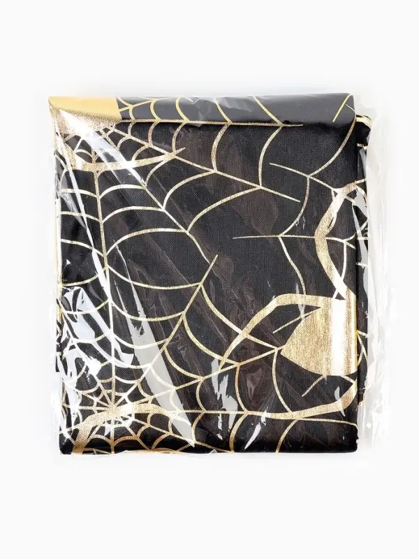 Скатерть на хеллоуин &laquo;Золотая паутина&raquo;, 200 х 140