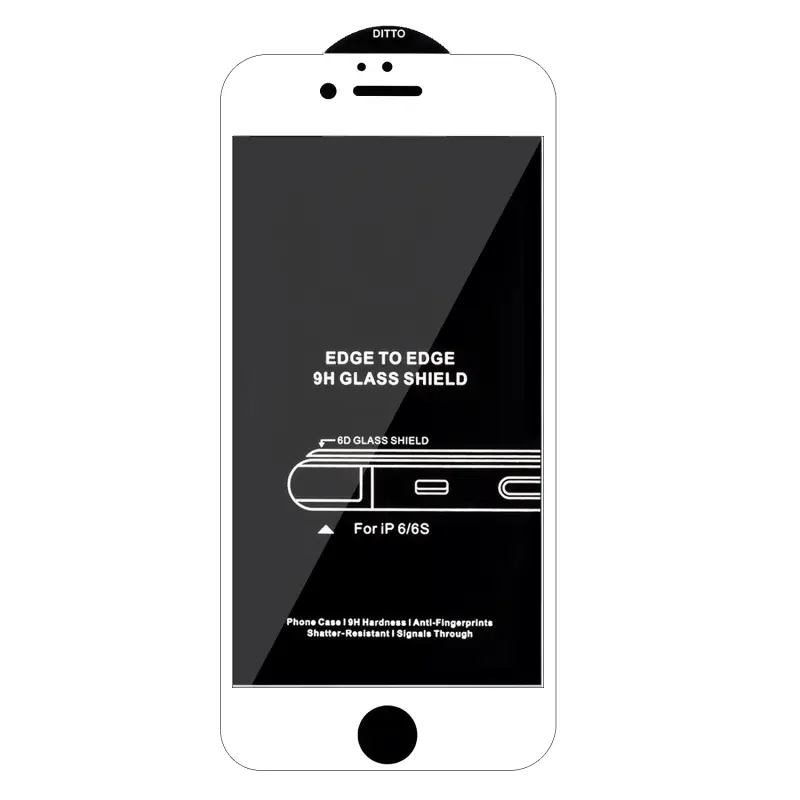 Защитное стекло iPh 6 White 6D без упаковки