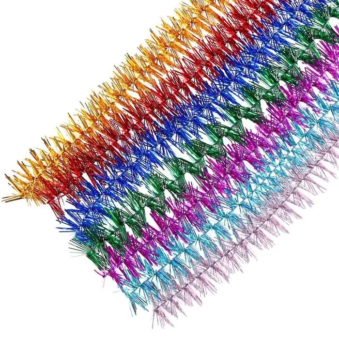 Мишура новогодняя &laquo;Лютик&raquo; двойная, d-2 см, L-200 см, МИКС