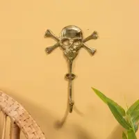 Крючок настенный &laquo;Весёлый Роджер&raquo;, 22&times;13.5&times;5.5 см, алюминий, золото