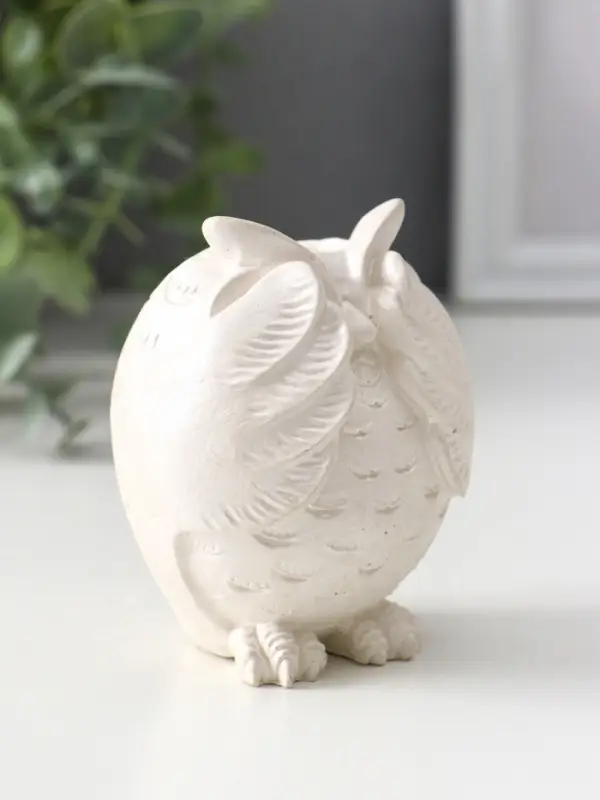 Подсвечник для тонкой свечи &laquo;Сова&raquo;, 8&times;6.5&times;6 см, перламутр