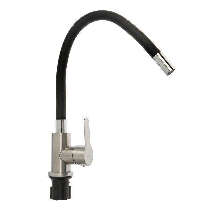 Смеситель для кухни ZEIN Z2751, гибкий излив, картридж 35 мм, нерж. сталь, черный/сатин Смеситель для кухни ZEIN Z2751, гибкий излив, картридж 35 мм, нерж. сталь, черный/сатин