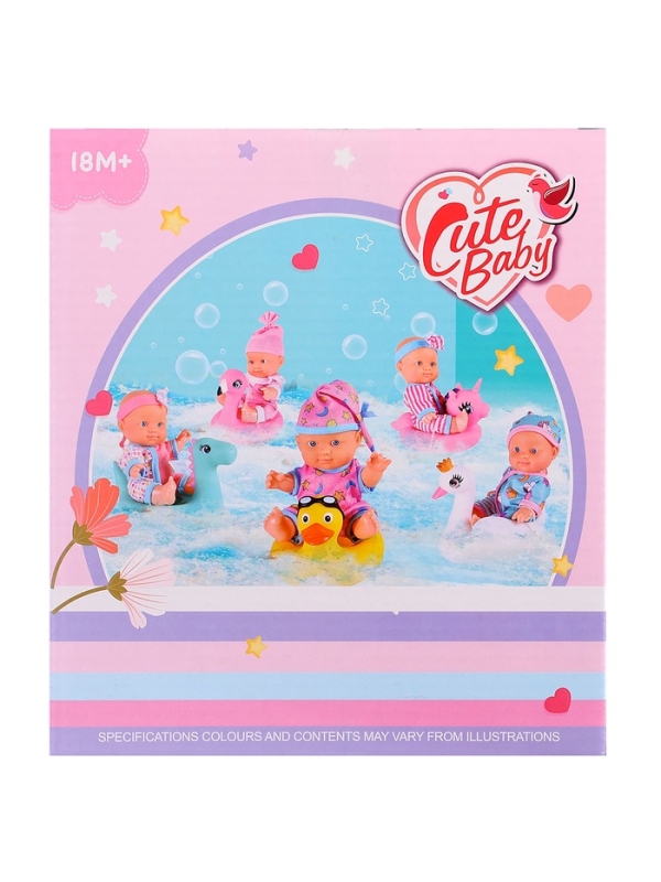 Пупс &laquo;Купание с уточкой&raquo;, с аксессуарами, МИКС