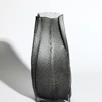 Ваза стекло настольная "Дженис" 30х15х9,5 см, серый