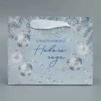 Пакет подарочный новогодний крафтовый &laquo;Новогодняя нежность&raquo;, S 15 х 12 х 5.5 см