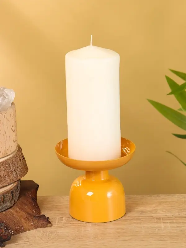 Подсвечник на 1 свечу "Песок" глянцевый 10х10х9 см