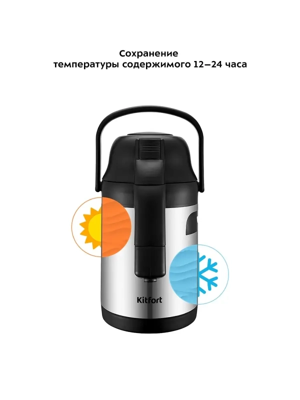 Термос для чая и кофе КТ-1236 - 3 л