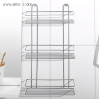 Полка прямоугольная 3-х ярусная, 26.5&times;10.5&times;50 см, хром