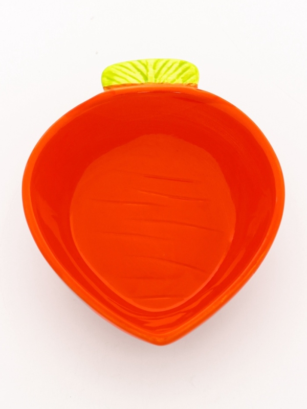 Миска керамическая для грызунов "Морковь" 10 х 13 х 3,8 см