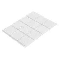 Набор накладок мебельных, полимерных, 28 шт., 2.5&times;2.5; d=2.5; 3.8&times;3.8, белый