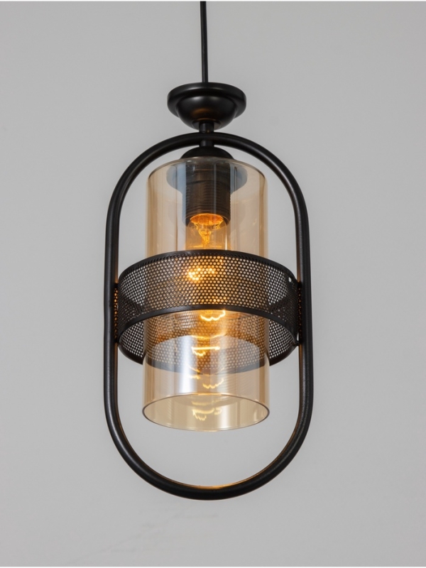 Светильник "Линда" 1х40Вт Е27 черный 15х15х31(+100)см