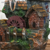 Фонтан "Дом с соломенной крышей" 13х17 см (с подсветкой)