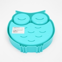 Миска для кошек ПИЖОН, медленное кормление, 16 х 15 х 3 см, синяя