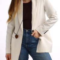 Портупея с кулоном &laquo;Сердечко&raquo; кожа, трансформер, коричневая, 150 см