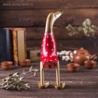 Сувенир дерево "Утка красный костюмчик в точку" 13х12х23 см Сувенир дерево "Утка красный костюмчик в точку" 13х12х23 см