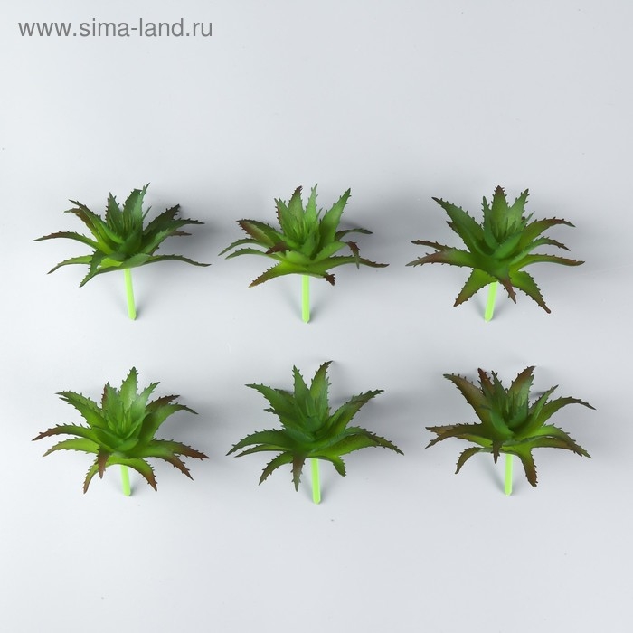 Искусственный суккулент для создания флорариума "Алоэ древовидное" 6,5х7х7 см