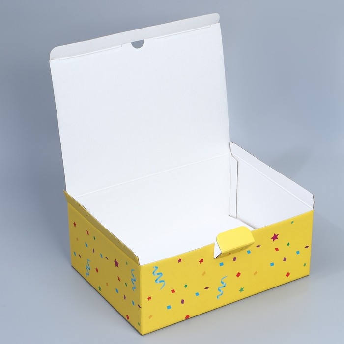 Коробка подарочная сборная, упаковка, &laquo;С Днём рождения&raquo;, 26 х 19 х 10 см